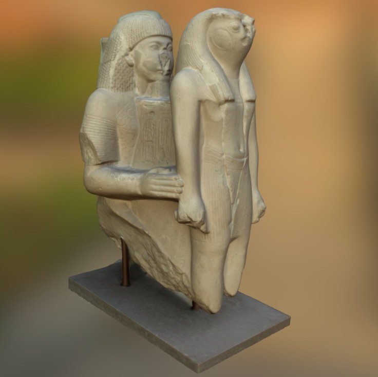 The Priest Hori with a statue of the God Horus preview image 1